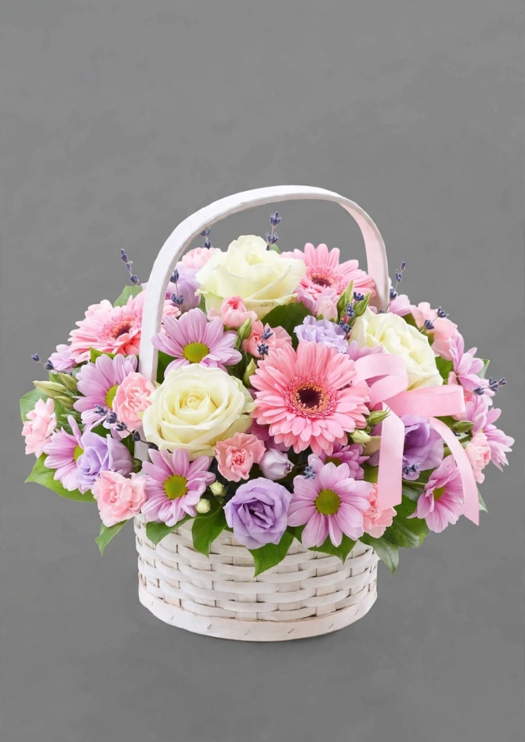 Cesta flor nacimiento niña