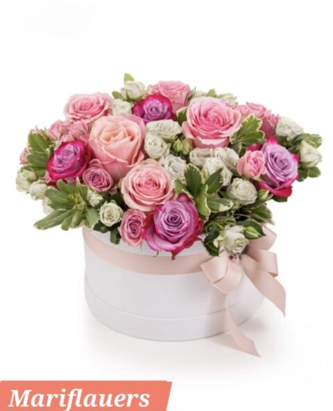 Centro de rosas sweet pink